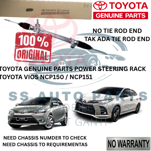 TOYOTA GENUINE PARTS POWER STEERING RACK TOYOTA VIOS NCP150 /VIOS ...