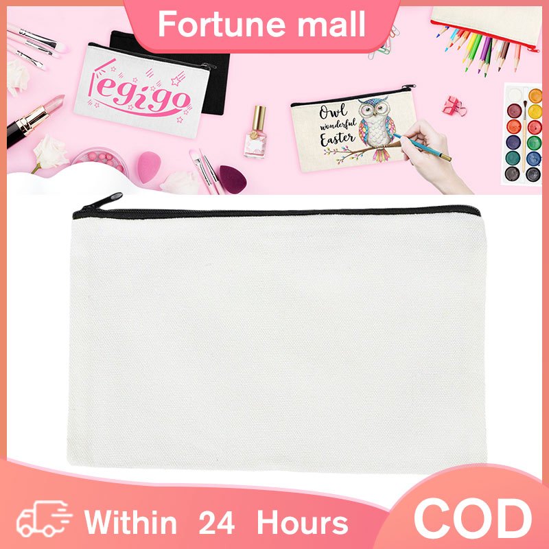 20Pcs Canvas Pencil Pouch Canvas Blank Canvas Pencil Case Cosmetic Bag ...