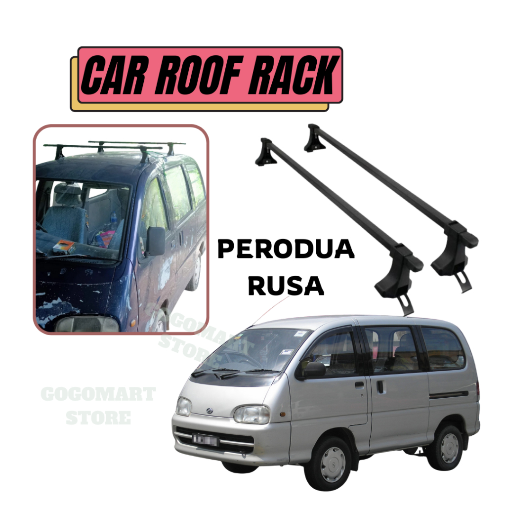 Perodua RUSA Car Rooftop Cargo Rack Carrier Luggage Bar Rak Bagasi ...