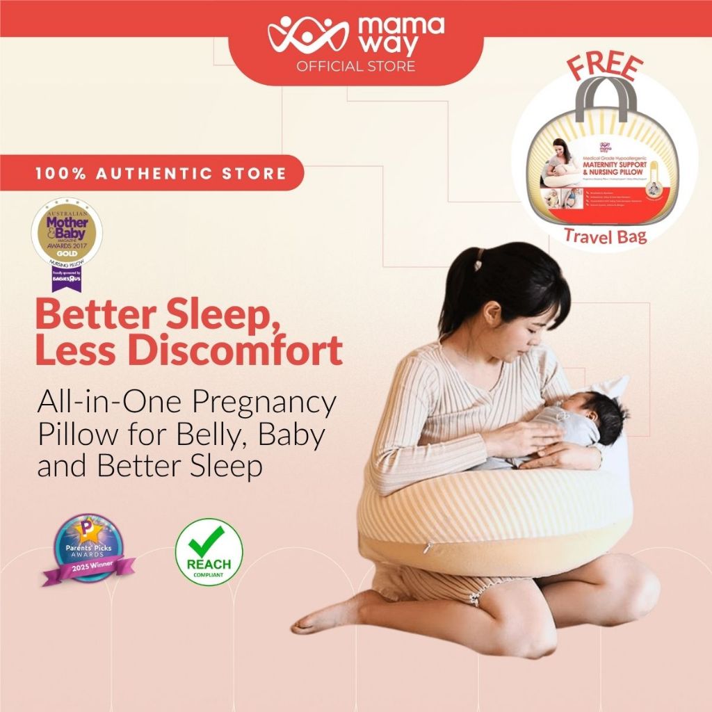 Mamaway Hydro Foam Maternity Support Nursing Pillow with Case