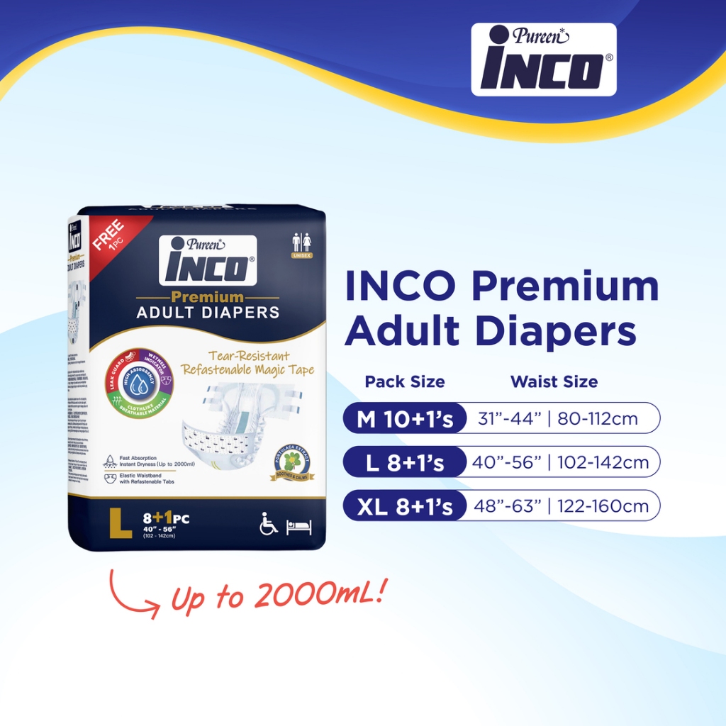 Pureen INCO Premium Adult Diapers (Tape) | Shopee Malaysia