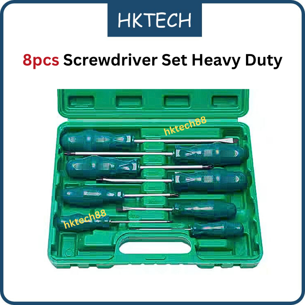 8pcs Screwdriver Set Tool Box Heavy Duty HKTECH | Shopee Malaysia
