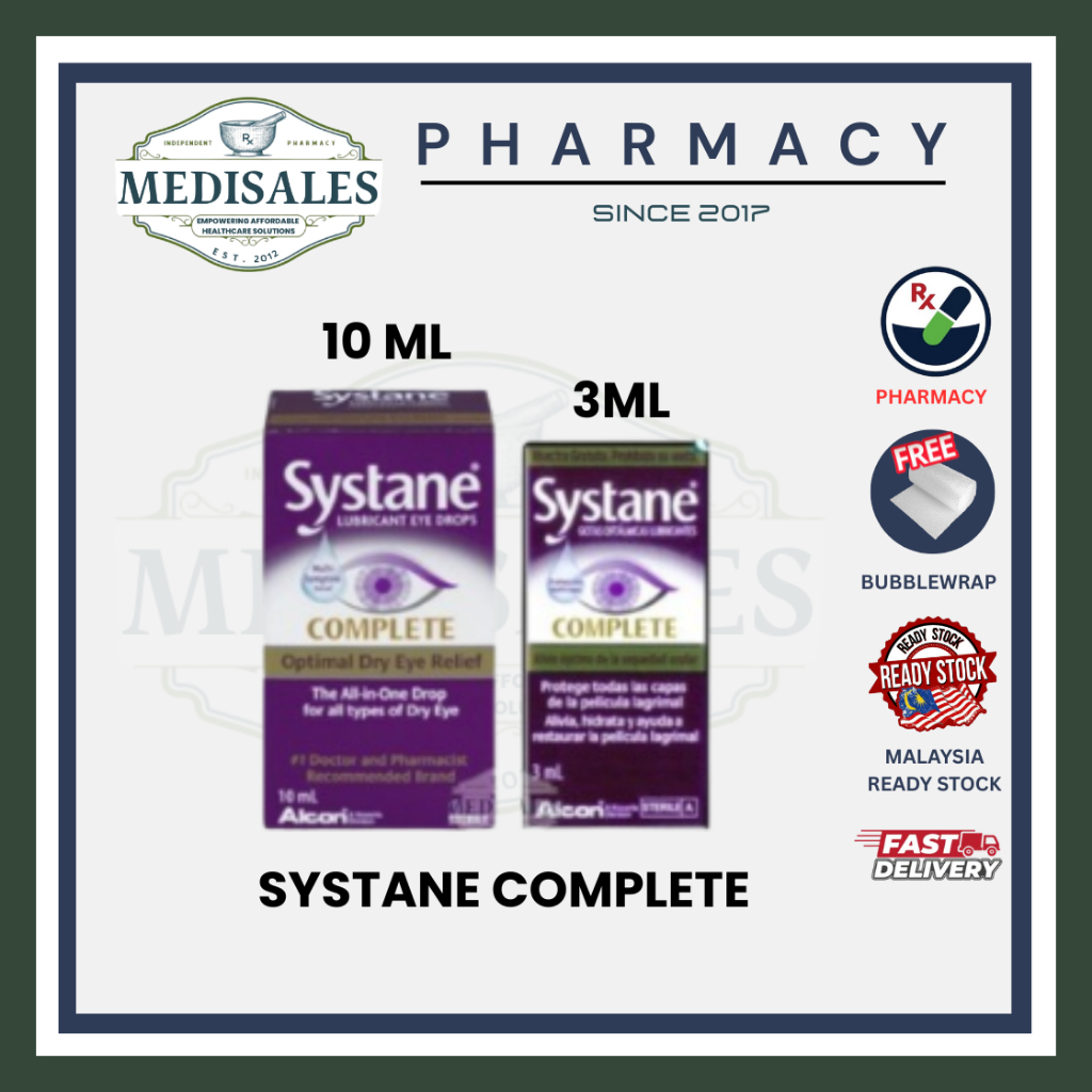 SYSTANE COMPLETE 3ML | 10ML (BUKAN PRESERVATIVE FREE) | Shopee Malaysia