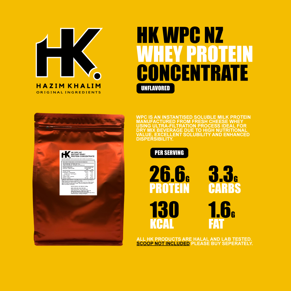 Pure Whey Protein Concentrate HK WPC by Hazim Khalim | Shopee Malaysia
