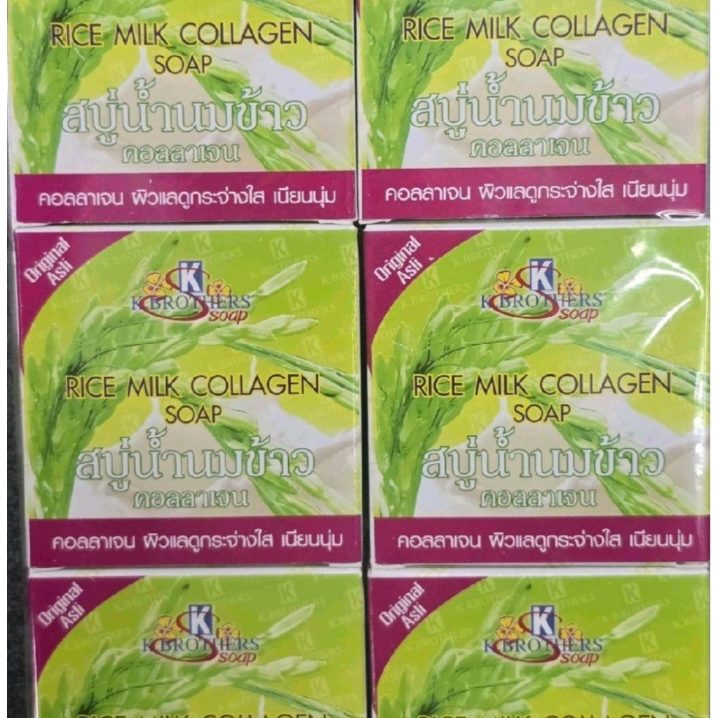Original Asli Rice milk collagen soap 12 piece | Shopee Malaysia