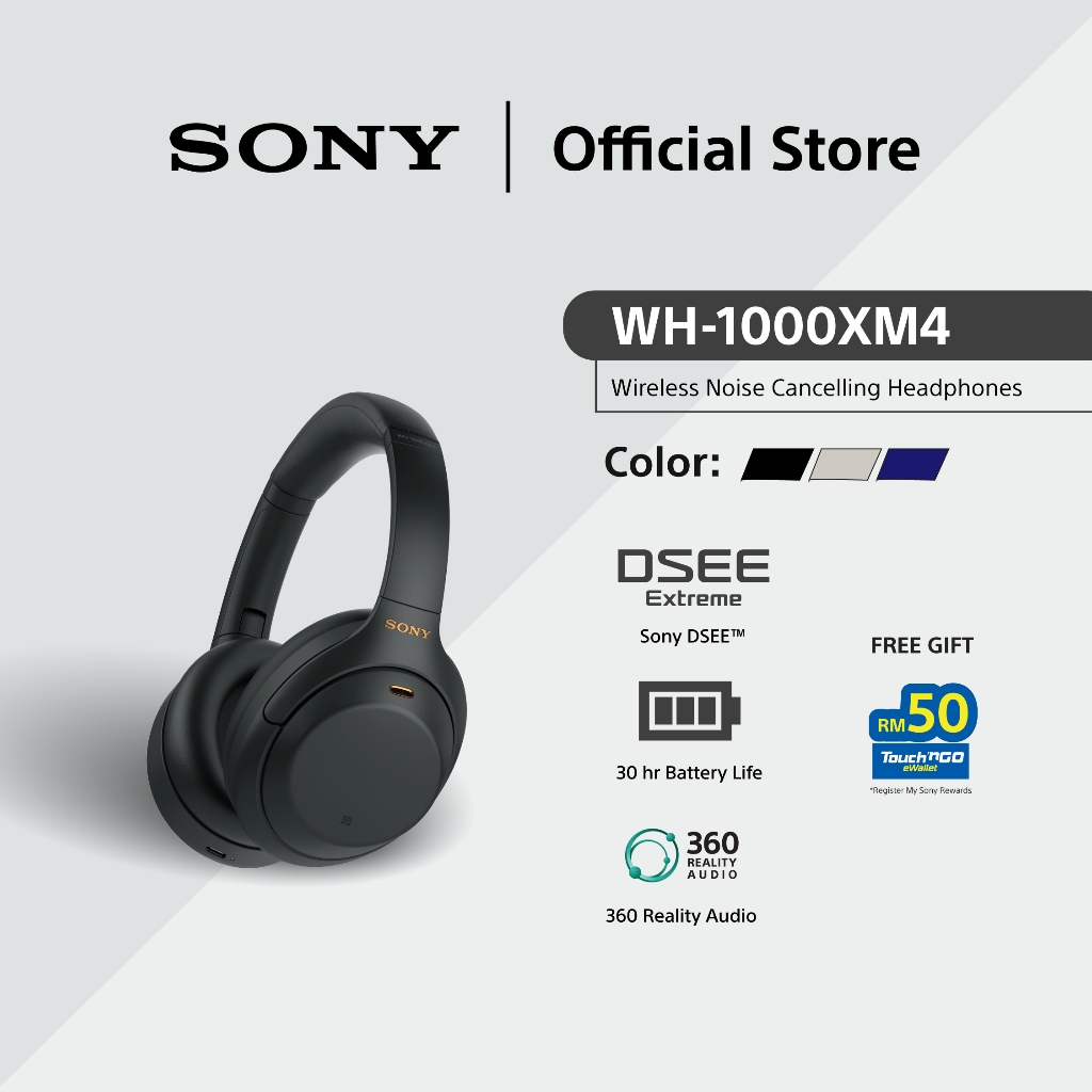 Sony WH-1000XM4 Wireless Bluetooth Headphones Active Noise