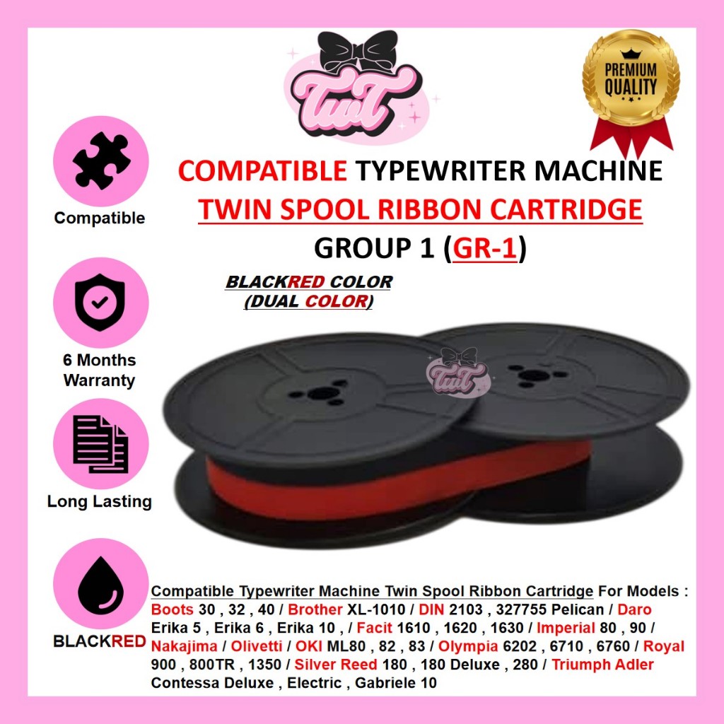 Compatible Group 1 GROUP 1 GR1 GR-1 GR 1 Twin Spool Ribbon Cartridge ...