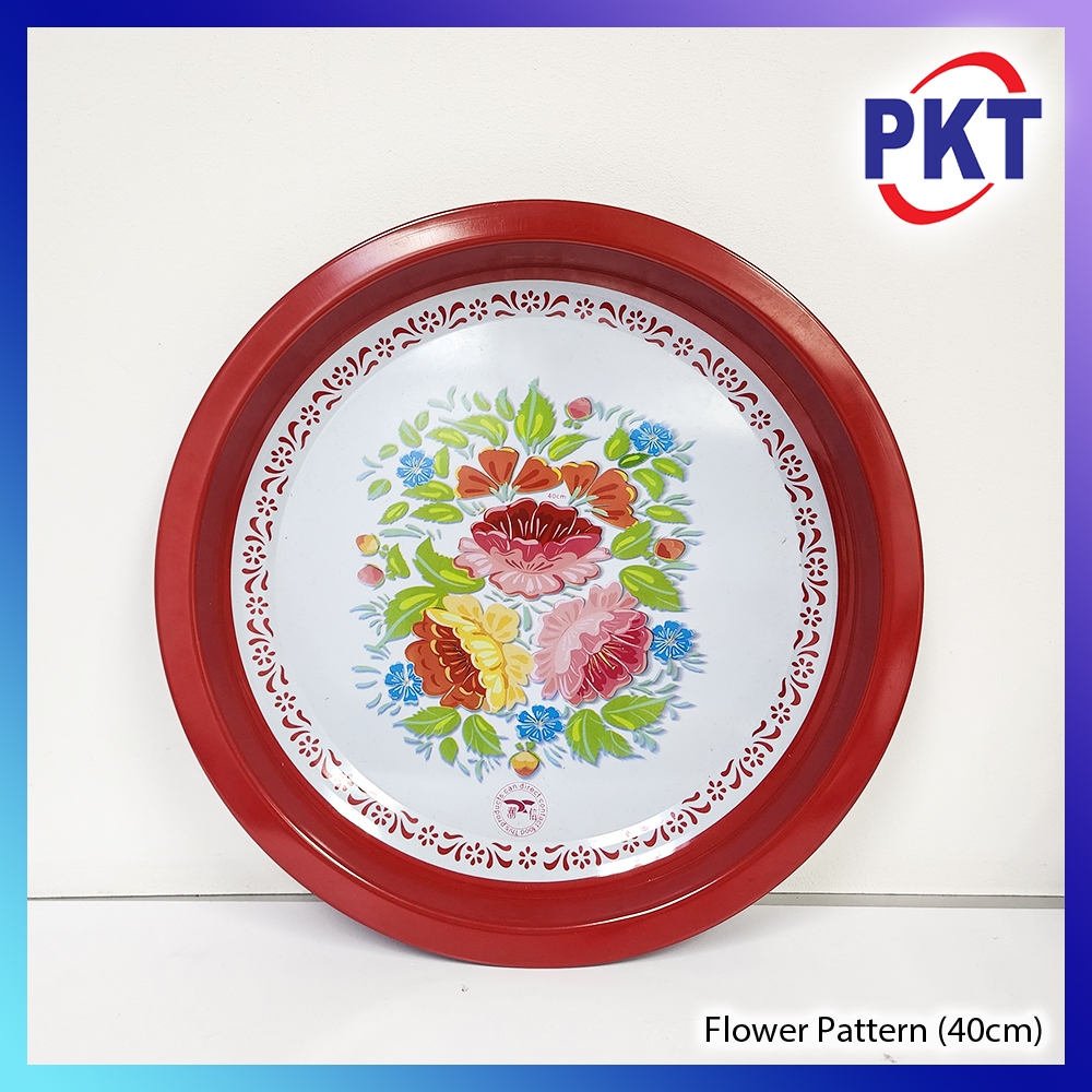Food Stainless Steel Round Metal Tray | Plate | Talam Pisang Goreng ...
