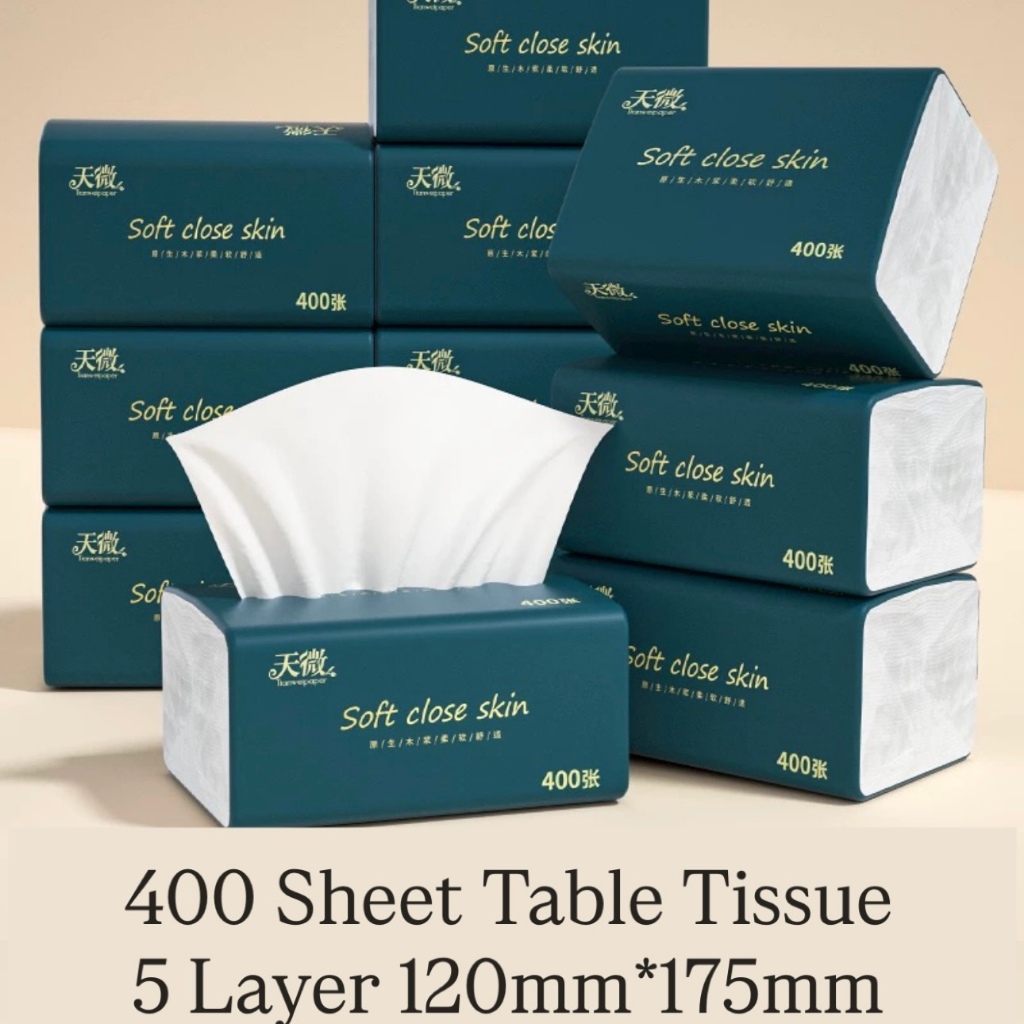 [Ready Stock] 400 Sheets Soft Tissue Paper | Tisu Meja 400 Helai ...