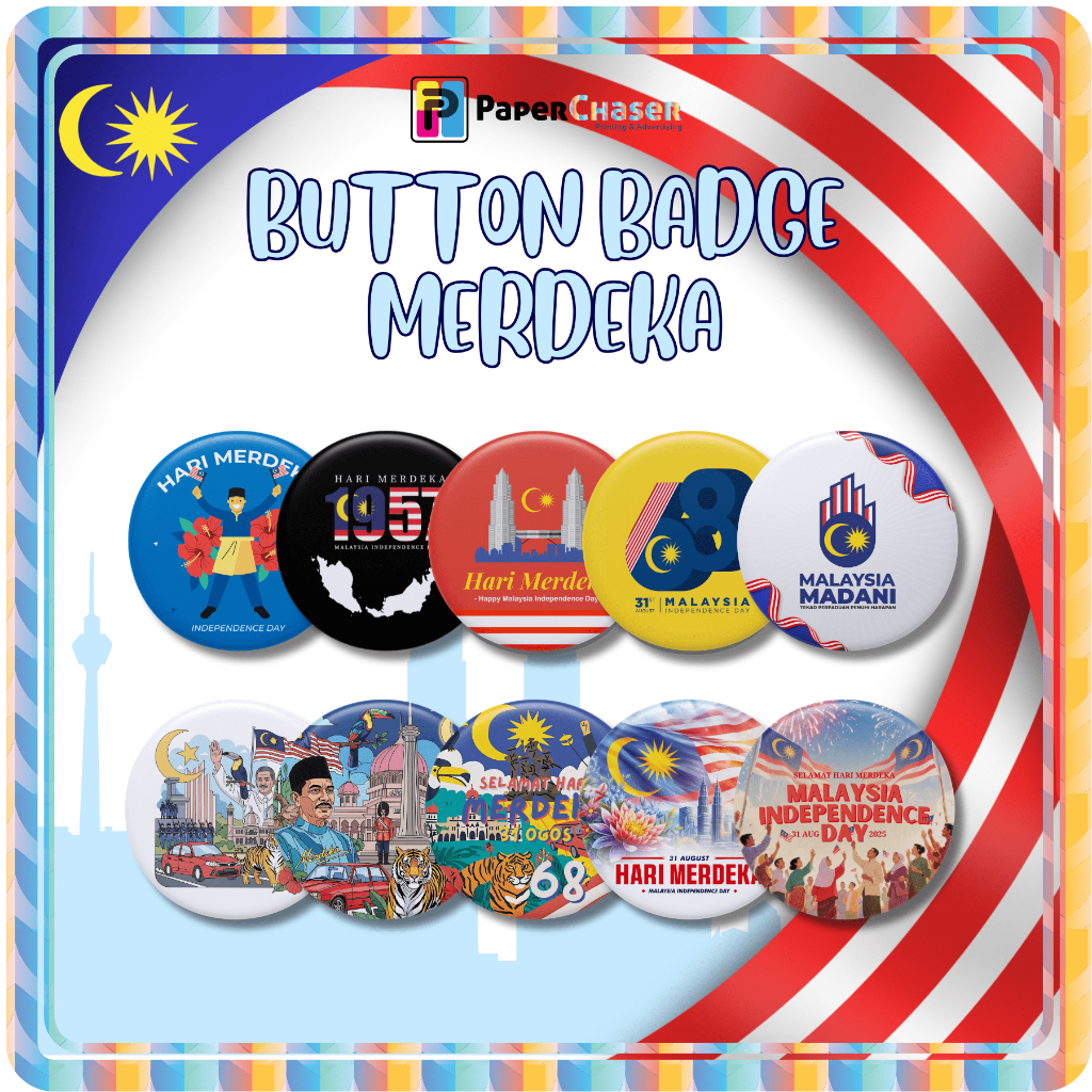 Button Badge Jalur Gemilang 🇲🇾 Merdeka Malaysia 2025 | Hari Kebangsaan ...