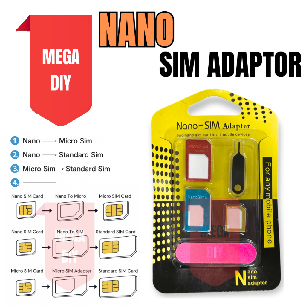 [15 In 1] Nano Sim Adaptor Sim Card Tray / Micro Sim Card Adaptor Jarum ...