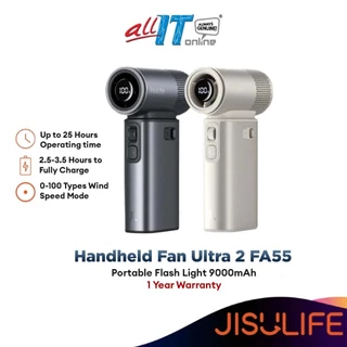 JISULIFE FA55 Handheld Fan Ultra 2 LED 5 in 1 Portable Flash Light 9000mAh Battery 18w Reverse fast Charging Ultra2