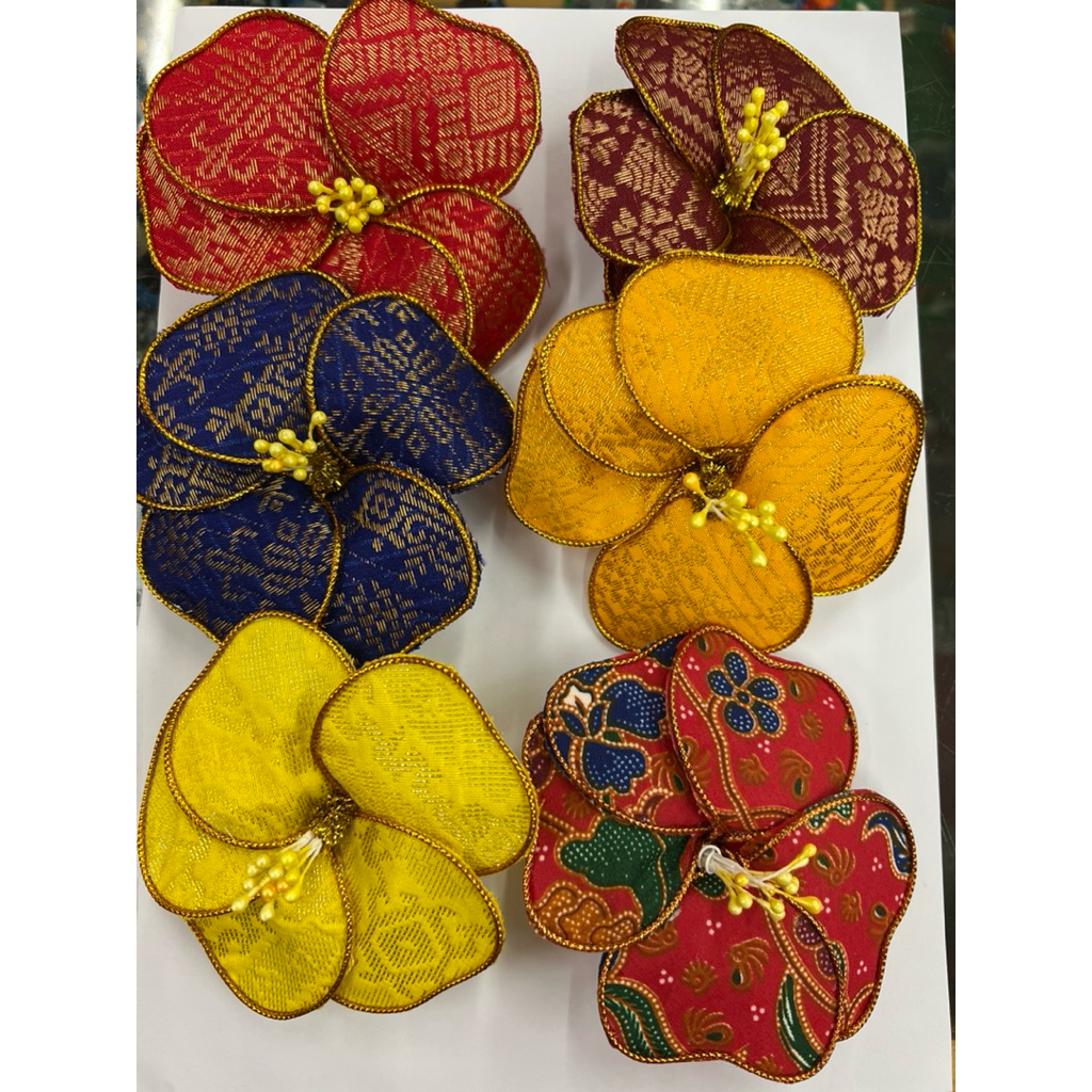 Hairpin/pin bunga raya merdeka Kain songket batik handmade | Shopee ...