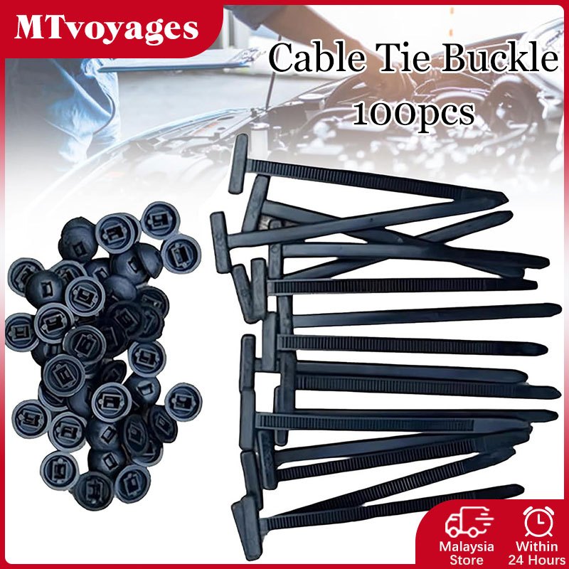 100Pcs Nylon Universal Cable Tie/Buckle Cable Tie/Retainer Nylon Buckle ...