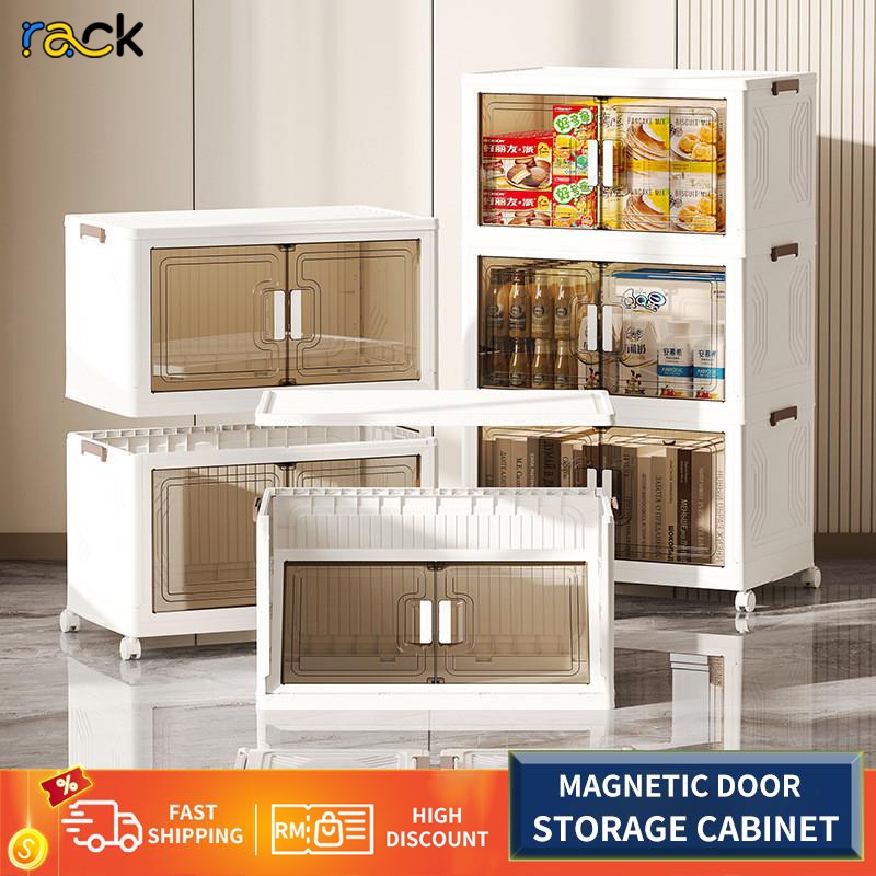 50-70cm Foldable Storage Box Multipurpose Double Doors Storage Cabinet ...