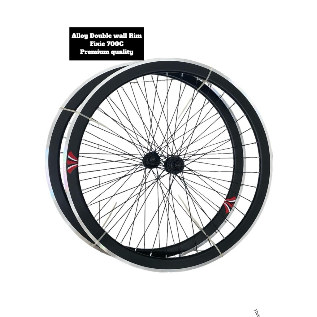 Basikal Rim Aloi berkembar Rim utk basikal FIXIE size 20”x 1 3/8 , 24”x ...