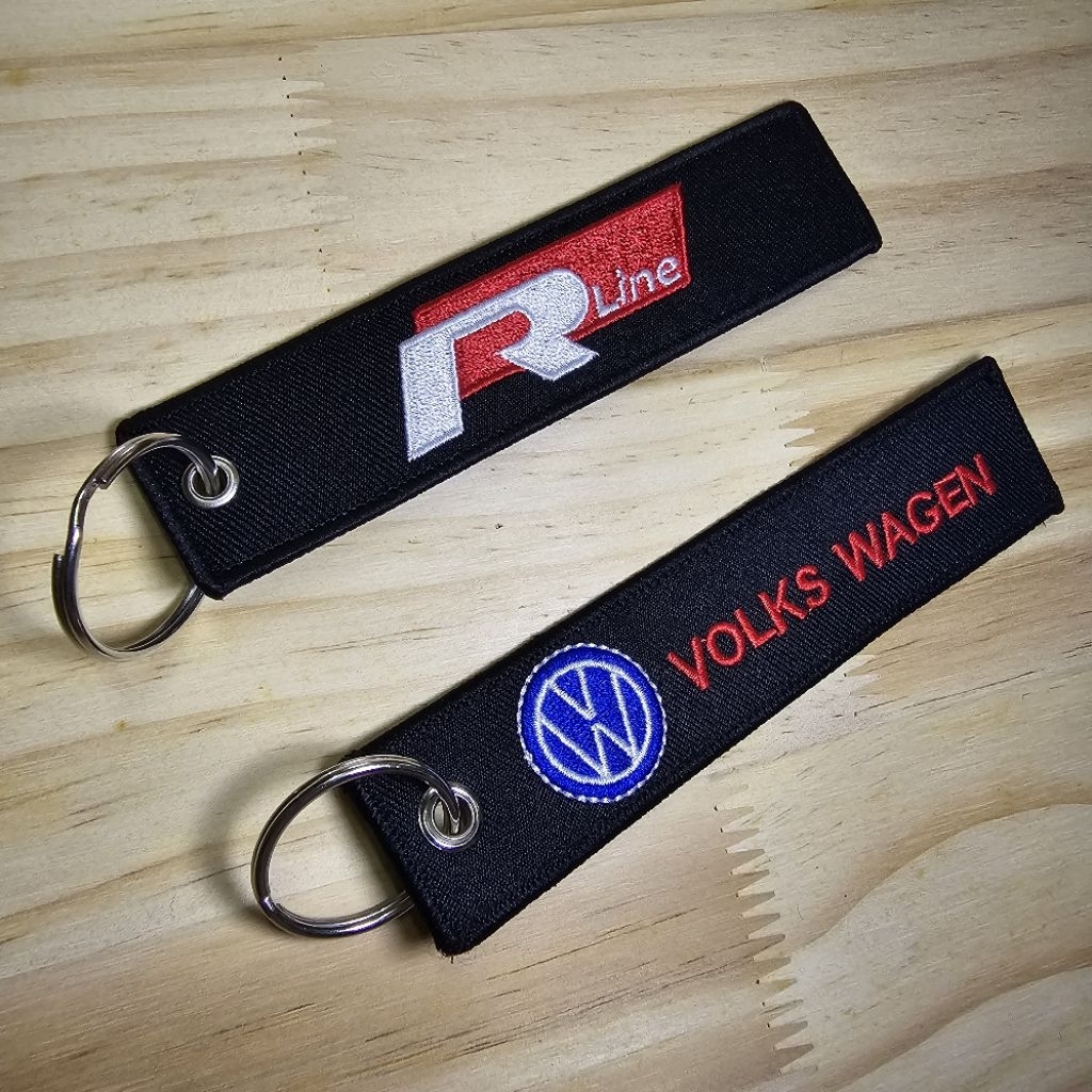 Volkwagen R-Line Woven Fabric Keychain and Volkswagen Polyester Nylon ...