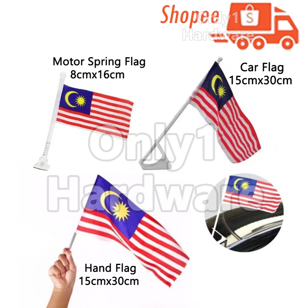 MOTOR SPRING FLAG MALAYSIA CAR FLAG MALAYSIA HAND FLAG MALAYSIA BENDERA ...