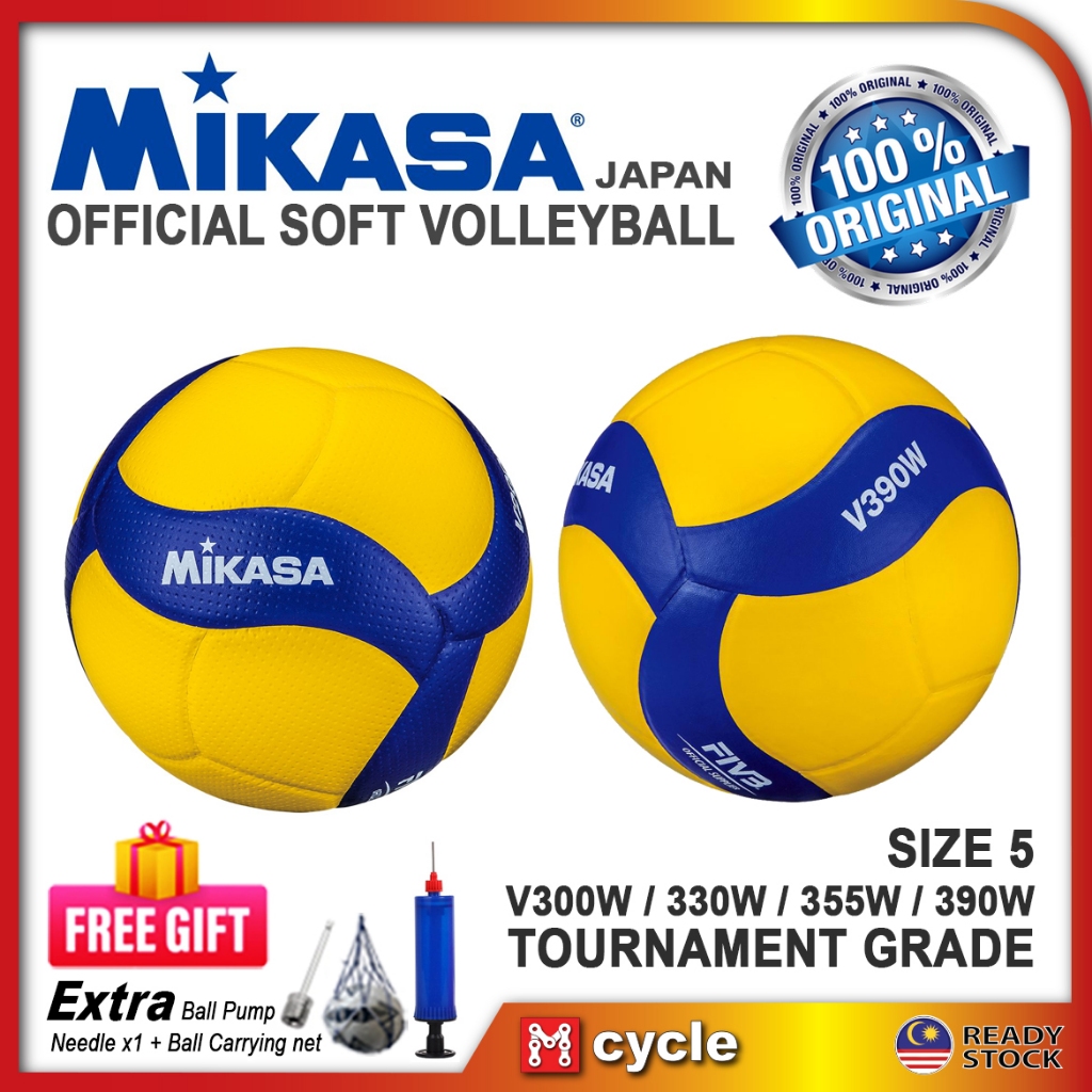[100% Original] Mikasa Volleyball MVA 390w 330w 300w 200w Size 5 Volley ...