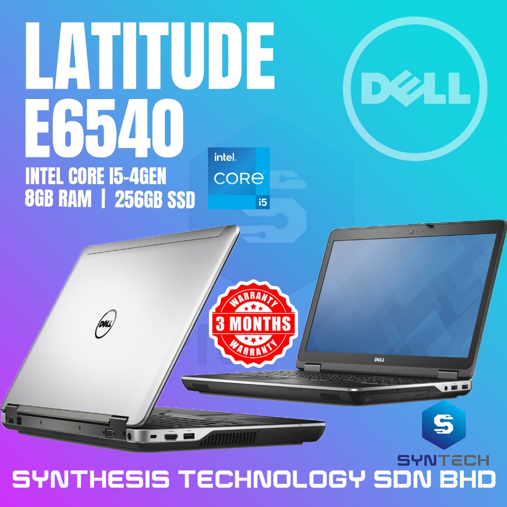 🔥 DELL LATITUDE E6540 🔥I5-4 GEN 8GB RAM + 256GB SSD REFURBISHED LAPTOP ...