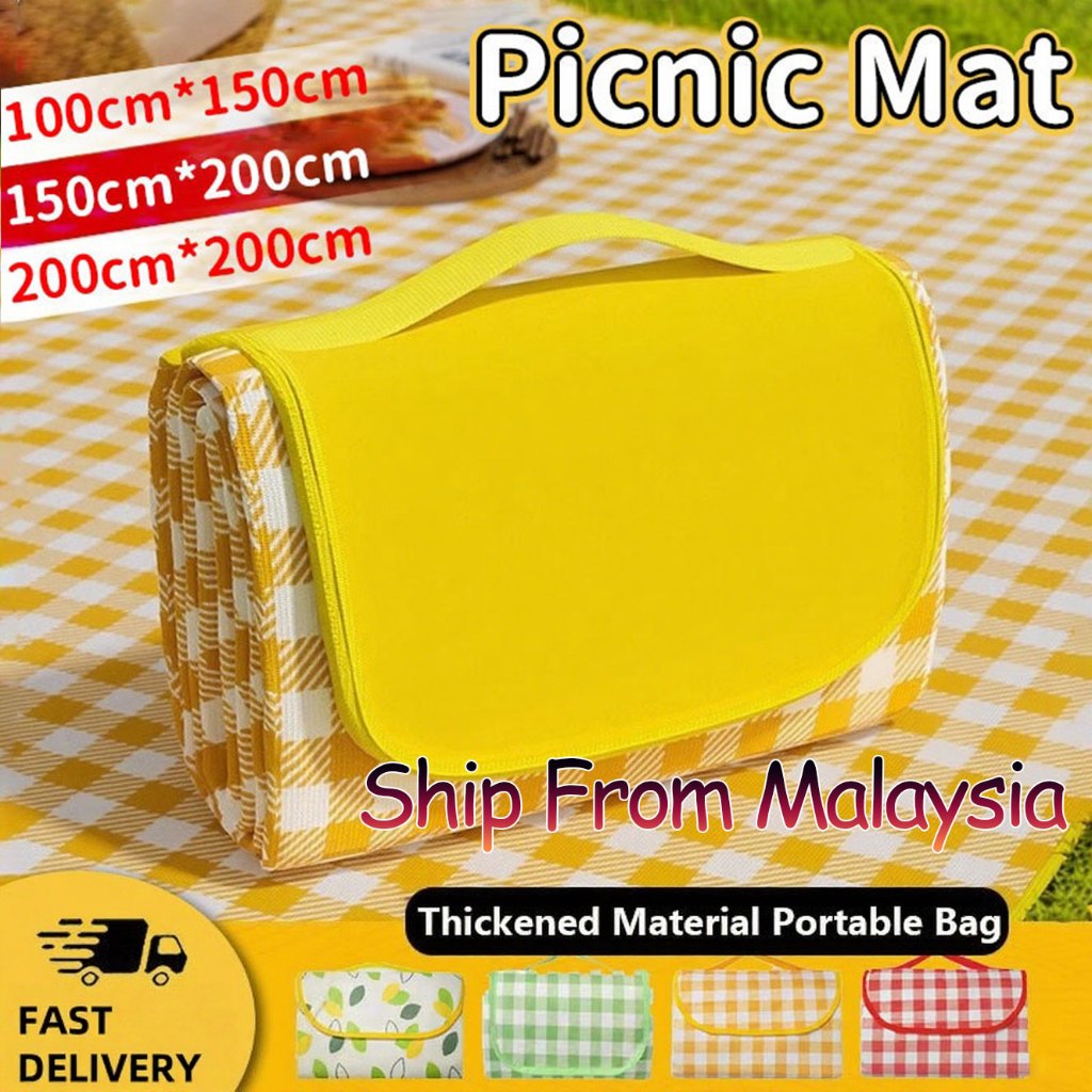 3M*2M/2M*2M Outdoor Picnic Mat Foldable Tikar Picnic Waterproof Camping ...