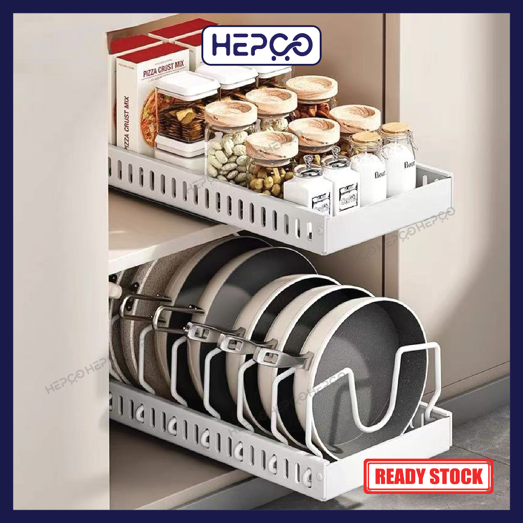 Carbon Steel Pull Out Storage Rack Pot Rack With Removable Rails ...