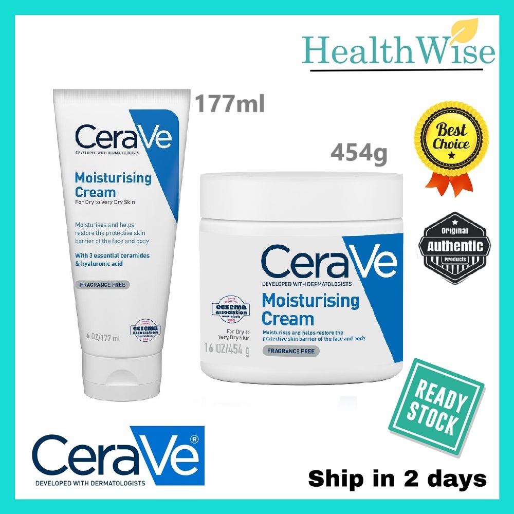 Cerave Moisturizing Cream 177ml Hyaluronic Acid Dry Sensitive Skin