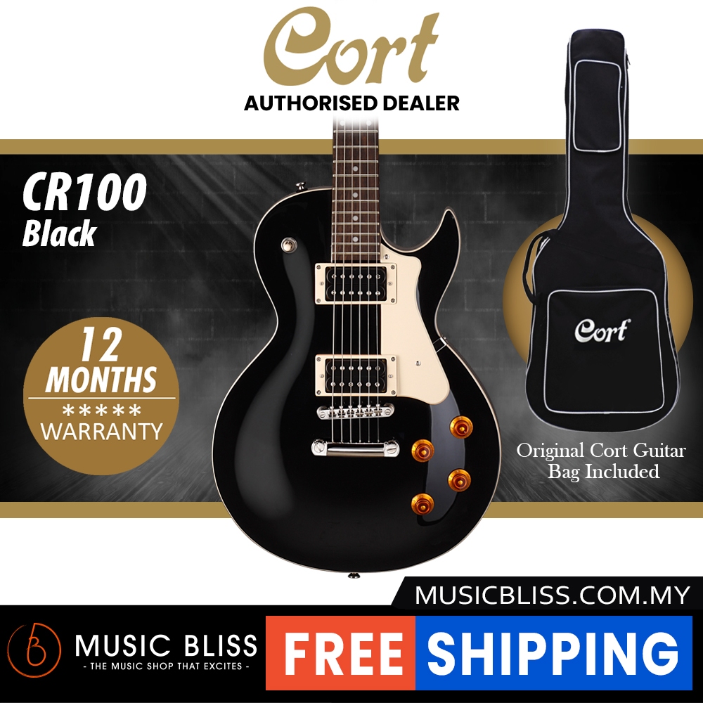 Cort CR100 Electric Guitar with Bag - Black / Cherry Red Sunburst (CR ...