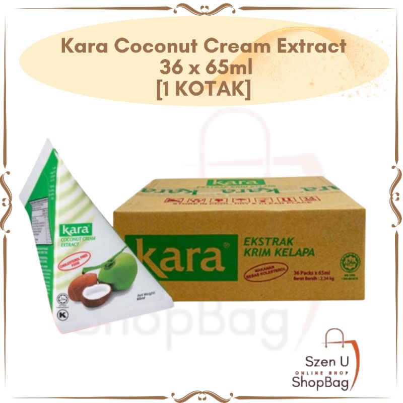 Kara Coconut Cream Extract - 65ml x 36pcs [1 kotak] | Shopee Malaysia