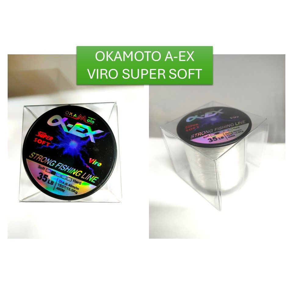 A-EX VIRO Super Soft Transparent White Fishing Line Spool Tali Pancing ...