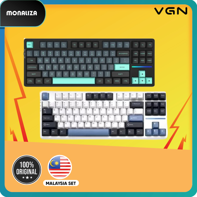 VGN V87 Carribean Blue/Starry Sky Tri-Mode Hot Swappable Mechanical ...