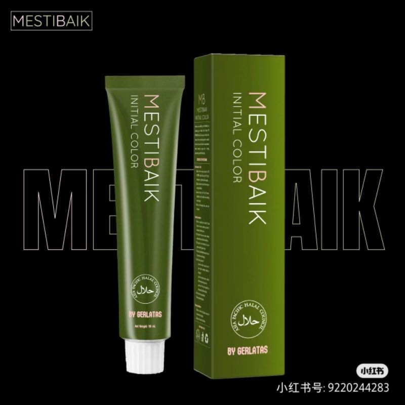 MESTIBAIK INITIAL COLOR 90ML halal hair color cream | Shopee Malaysia