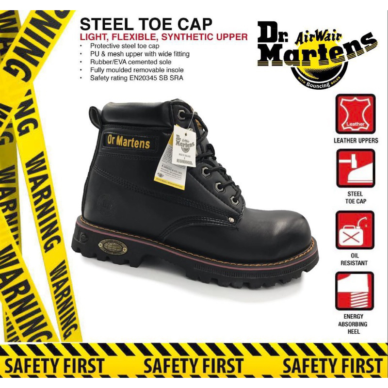 ISO CERTIFIED Men’s Dr Martens Steel Toe Adventure Safety Boot / Kasut ...