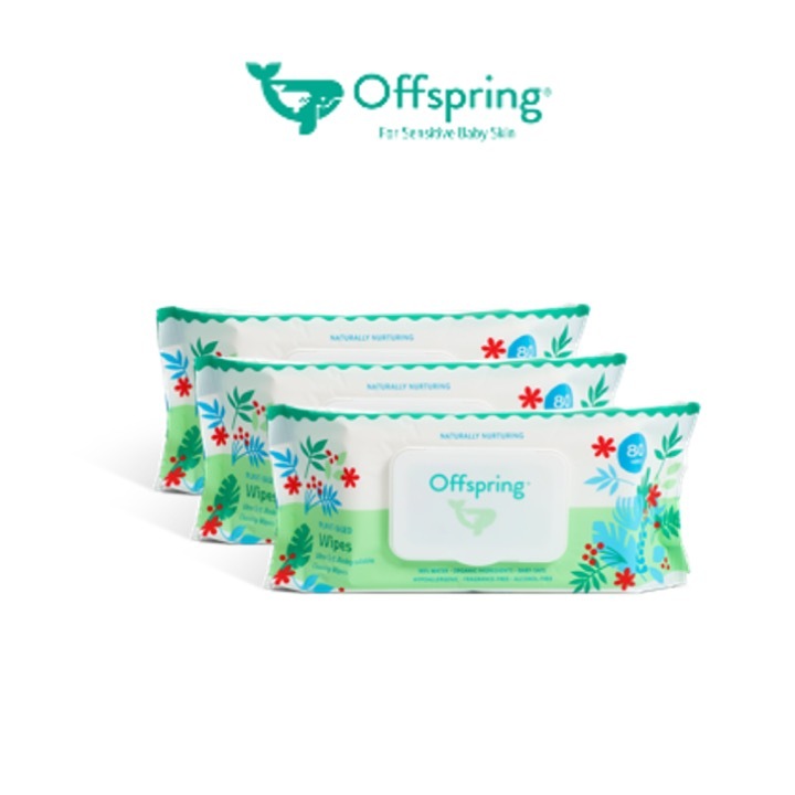 Offspring Premium Organic Baby Wipes (80's) (3-Packs) | Shopee Malaysia