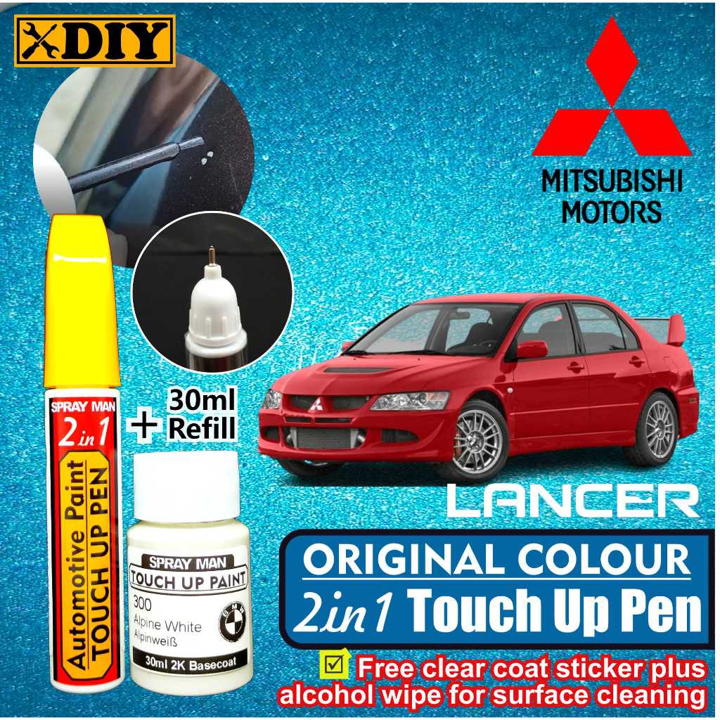 Mitsubishi Lancer 2in1 Touch Up Pen Original Colour Automotive Paint ...