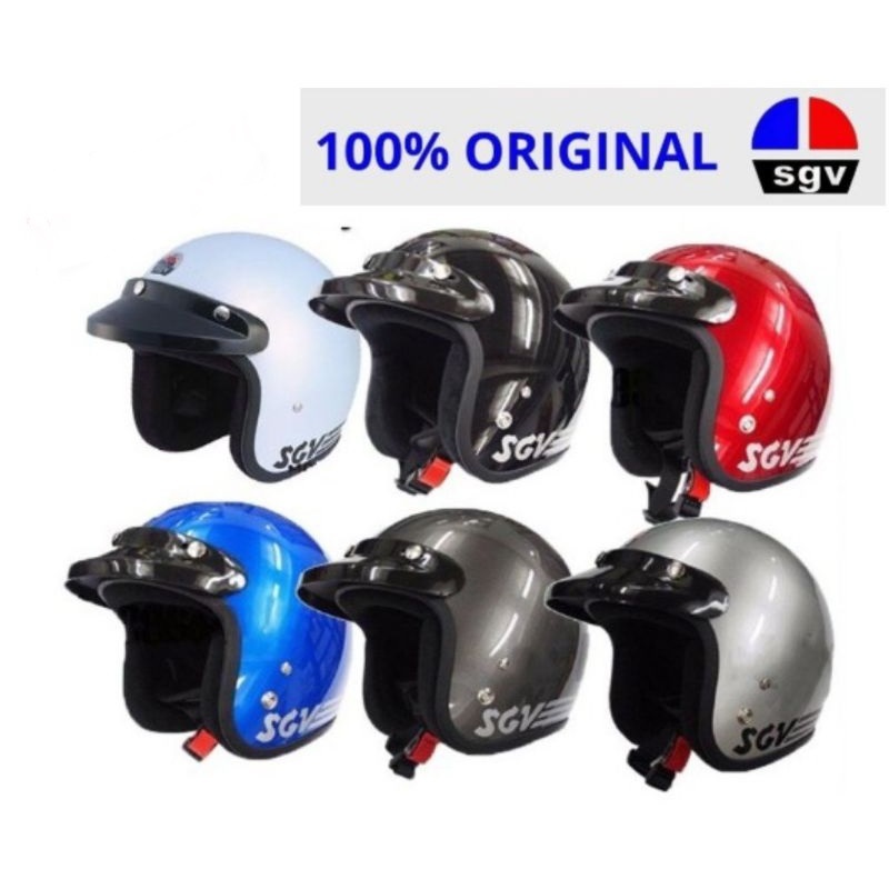 SGV 99 HELMET SILVER GREY BLACK MODERN GREY BLUE RED PEAR WHITE OPEN ...