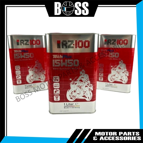 [RZOIL] RZ100 Tech Plus 15W50 Semi Synthetic Motor (1L) | Shopee Malaysia
