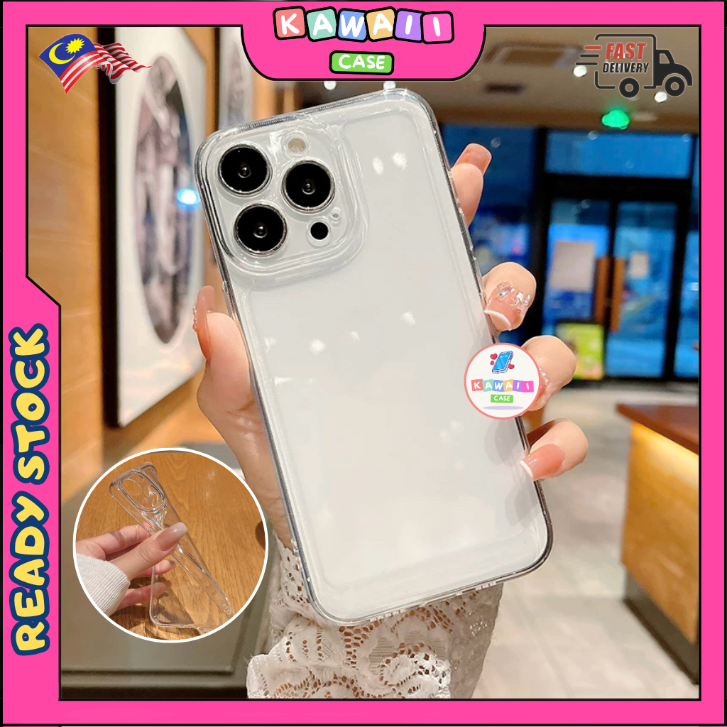IPH 11 12 13 15 Plus Pro Pro Max fon sarung clear telus transparent ...