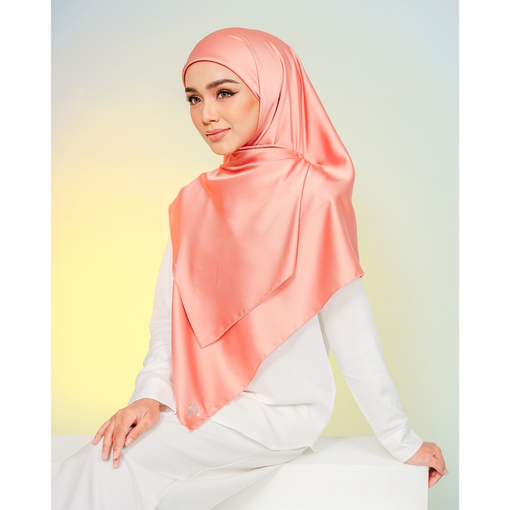 Tudung Eda Satin Silk Plain Original Crystal BH Bidang 45 Bawal House