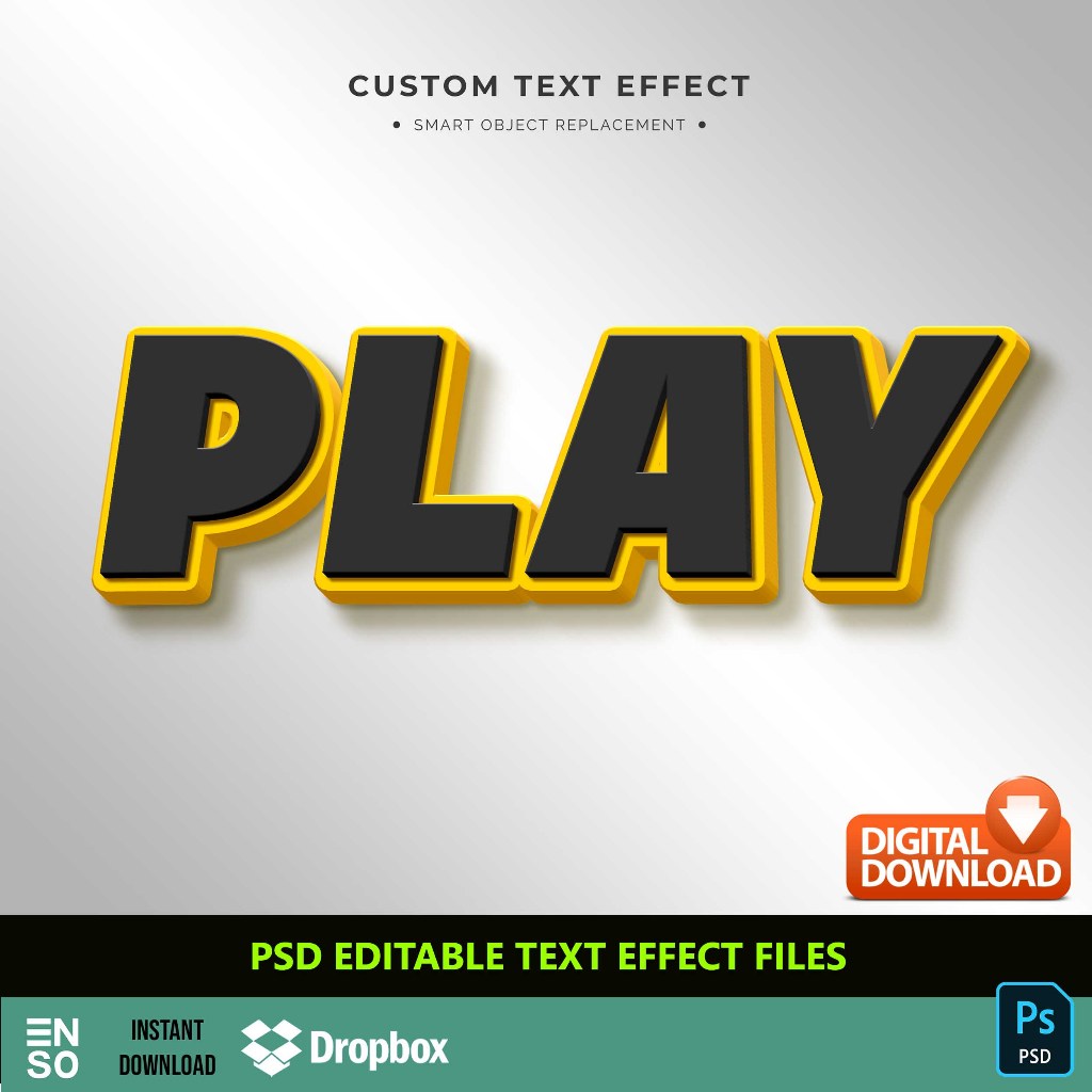 PSD Text Effect Stylish Text | Editable Text Logo | Creative Colorful ...