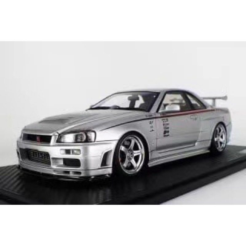 Ignition Model Nismo R34 GT-R Z-Tune Argenté – échelle 1/18, Modèle En Résine (IG3224)