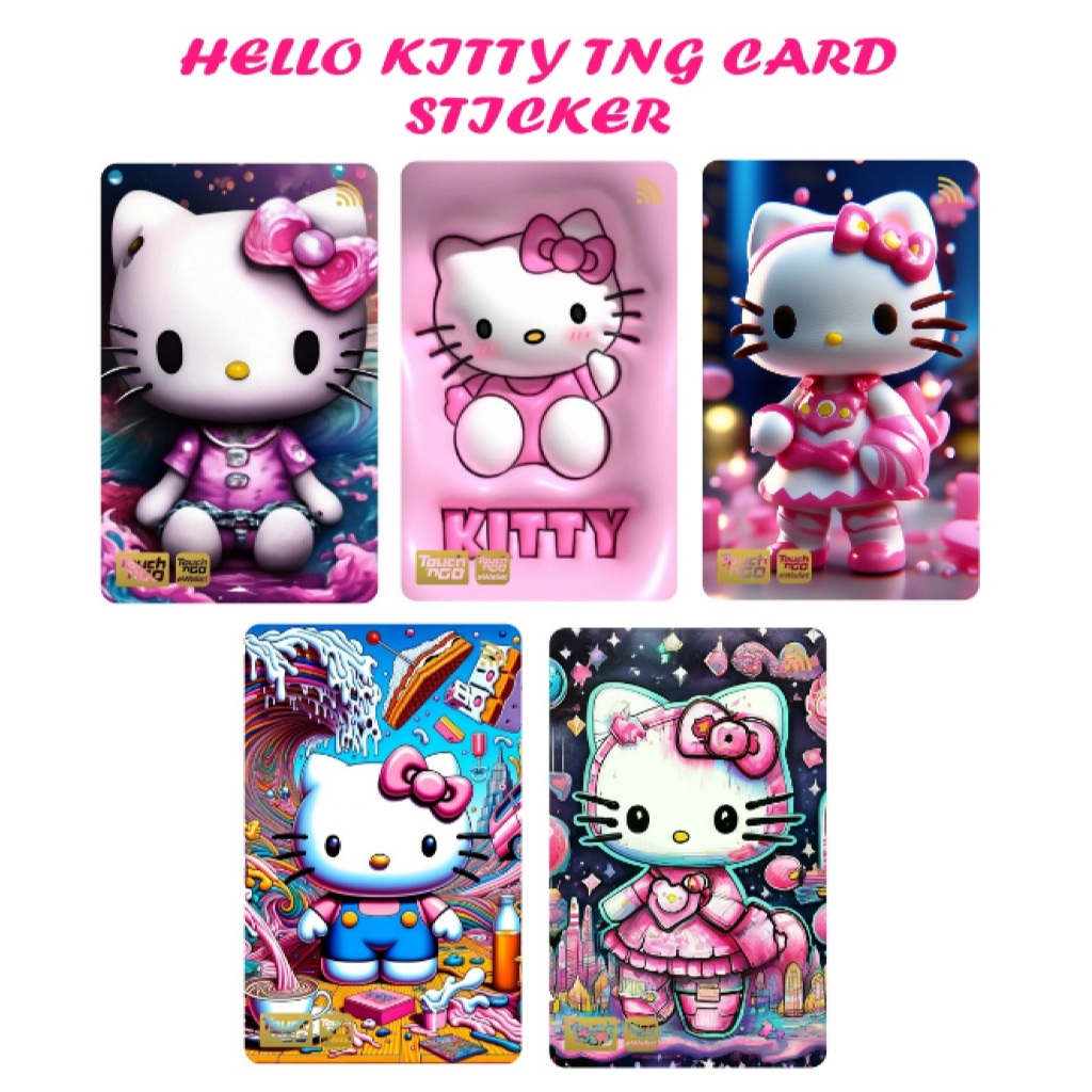 CAR STICKER HELLO KITTY T*G TNG TOUCH N GO NFC Card Sticker STIKER ...