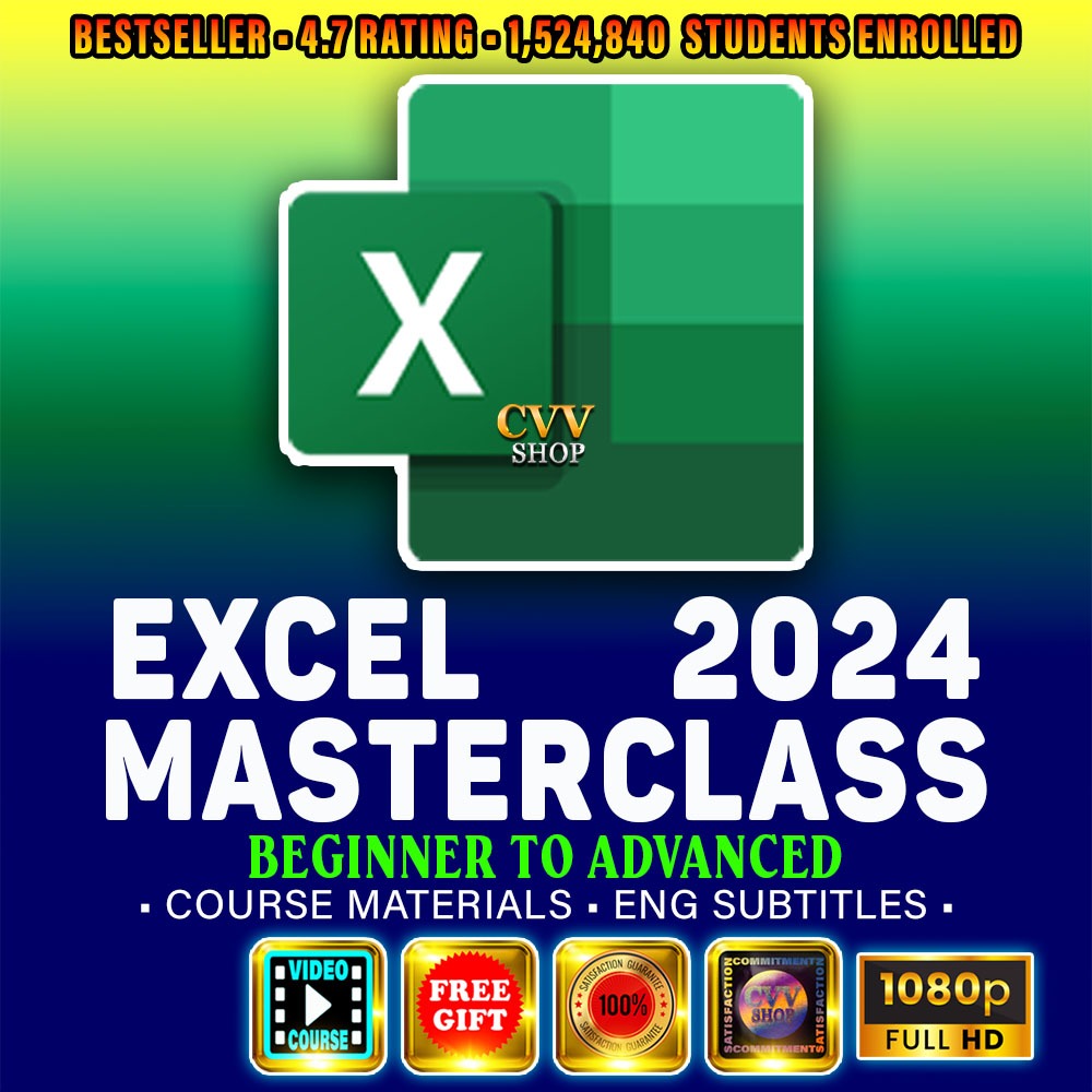 Microsoft Excel Masterclass 2024 Beginner Basic To Advanced Video