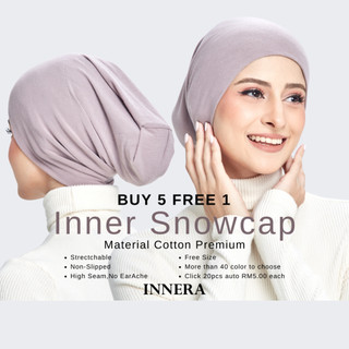 Inner Snowcap (Buy5 Free1) I Anak Tudung Cotton I Inner Full Belakang ...