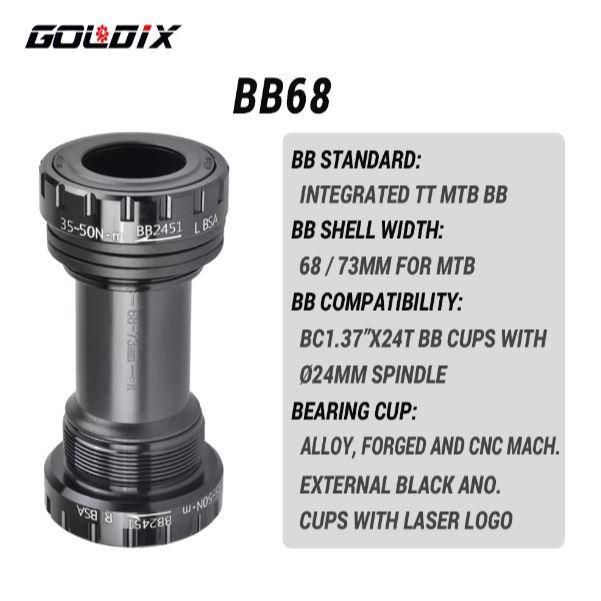 Bottom Bracket BB68 Meroca Goldix Threaded BSA 1.37 X24mm 68 73mm Ceramic Steel Bearing RB MTB Shopee Malaysia