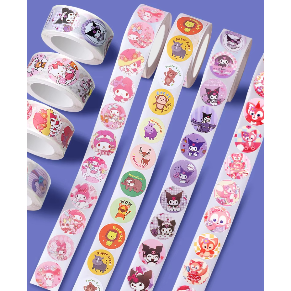 50-500pcs Cartoon Sanrio Stickers Kawaii Hello Kitty Kuromi Melody Diy ...