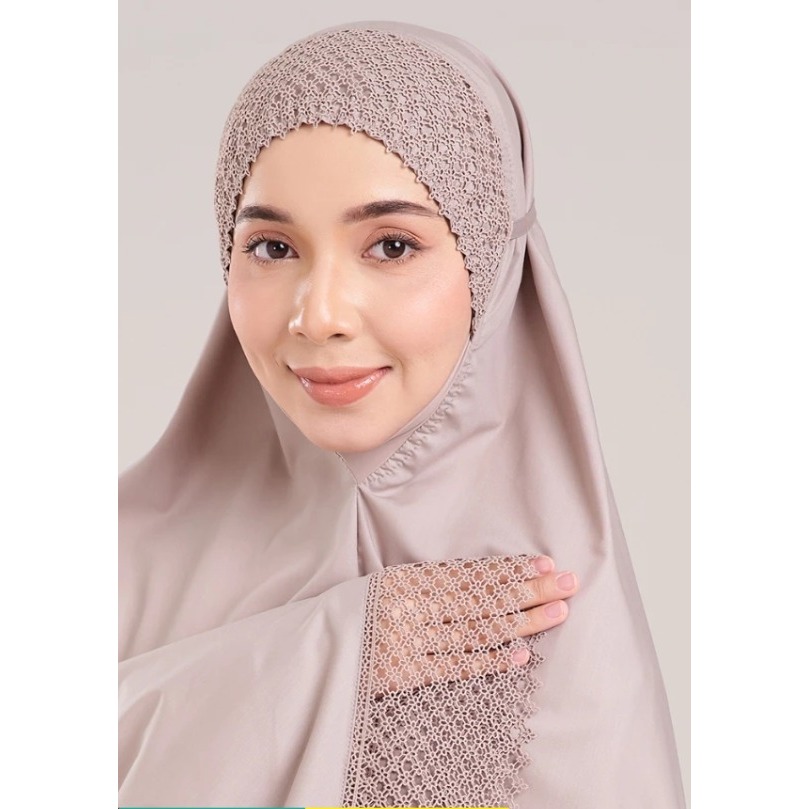 **Hot Sale**-Siti-Premium-Telekung Cotton With 2 Bags Ultra Fine Lace ...