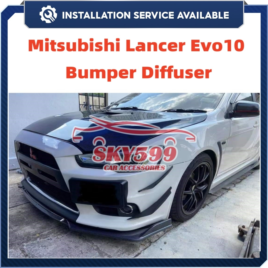 Mua Mitsubishi Lancer Evolution VII GH-CT9A Bumper Spoiler Rear Bumper Spoiler 7 Wings Shark Fin Rear Diffuser Abs Dress Up Shark Fin Lightweight Aero Diy Accessories Custom Exterior Parts B0dn24d413