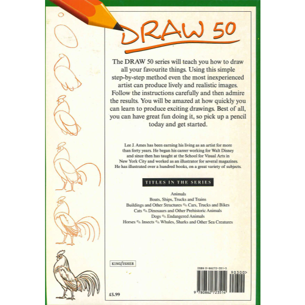 Draw 50 Animals: The Step-by-Step Way to Draw Animals | Shopee Malaysia