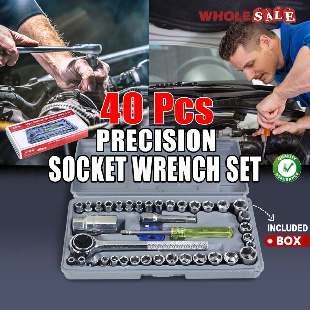 AIWA Combination Socket Wrench Set (40pcs) Spanner Auto Repair Hand